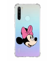 Xiaomi Redmi Note 8 Köşe Korumalı Antişok Kapak Minnie Mouse Tasarımlı Şeffaf  Kılıf