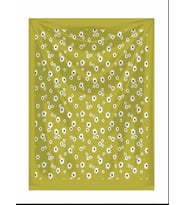 YEŞİL ZEMİN ÜZERİNE BEYAZ PAPATYA DESENLİ KARE %100 PAMUK BANDANA 55X55 UNİSEX