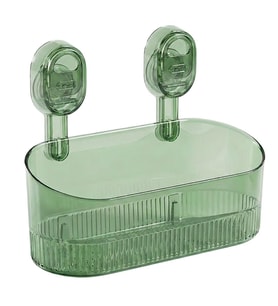 Sunup SN-29266 Vantuzlu Şeffaf Banyo Mutfak Rafı Organizer Banyo Düzenleyici Raf