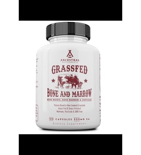 Ancestral Supplements Grass Fed Beef Bone and Marow 3000mg,  180 Capsul. 3873 (Renksiz)