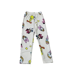 Tweety Baskılı Krem Kız Çocuk Yazlık Tayt (Krem)