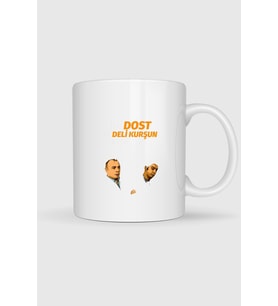 Kurtlar Vadisi İki Dost İki Deli Kurşun Gibiyiz Tasarımlı Kupa Bardak