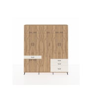 Arges Dolap 11 Raflı 4 Çekmeceli 2 Askılı 220x30x243 Çam-Çam/Aytaşı