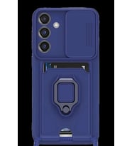 Galaxy S25 Plus Kılıf Zuma Kartvizitli Yüzüklü Silikon - Lacivert