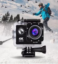 Ultratekno 4K Ultra HD 170° Geniş Açılı 16 MP Kumandalı Wi-Fi Özellikli Aksiyon Kamera Su Altı Dalış Kamerası (Siyah)