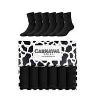 Carnaval Terry Siyah 6’lı Unisex Soket Çorap Seti
