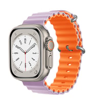 Apple Watch 10/11 42mm-38/40/41mm Kordon Ocean Silikon Kordon 2/3/4/5/6/se/7/8/9 (Lila)