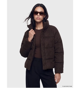 LCW Vision Kahverengi Oversize Kadın Şişme Mont