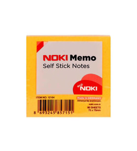 Noki Yapışkanlı Not Kağıdı 75x75 mm Memo Orange 80 Yaprak (12 Li Paket)