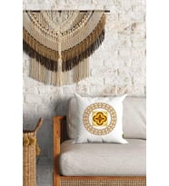 Etnik Motif Desenli Çift Yön Dijital Baskılı Dekoratif Kırlent Kılıfı Yastık Kılıfı 39x39cm