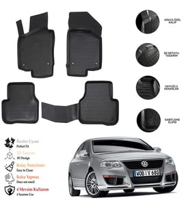 Vw Passat B7 2011-2014 3D Havuzlu Paspas OTL
