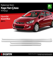 Hyundai Accent Blue Krom Kapı Yan Çıtası 2011-2017