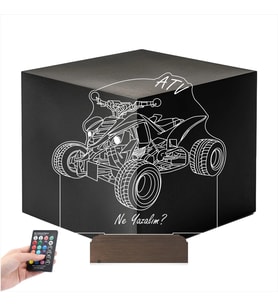 Luvivia Atv Outdoor Motor Tasarım Kişiye Özel 3D Lamba - Masa Gece Lambası