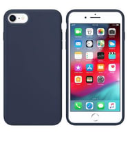 Apple iPhone 7 İçi Kadife Silikon Kılıf Lacivert