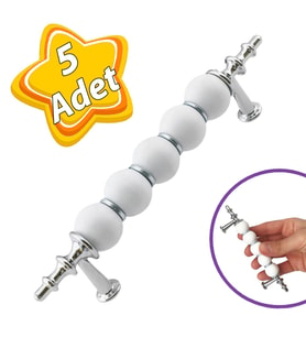 5 Adet İnci Kulp 96 mm Krom Mutfak Kulpu Çekmece Dolap Kapak Kulbu Metal Mobilya Dolabı Kulpları (Altın)
