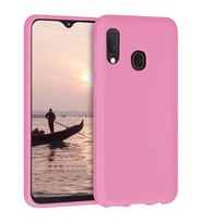 Samsung Galaxy A30 İnce Mat Silikon Kılıf Pembe
