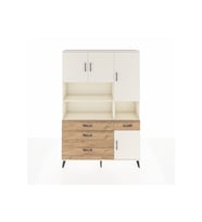 Arges Dolap 9 Raflı 4 Çekmeceli 4 Kapaklı 132x30x195 Aytaşı-Aytaşı/Çam