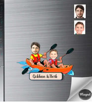 Kişiye Özel Aile Ahşap Magnet -4