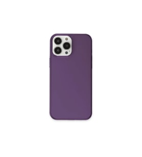 Northcity iPhone 13 Pro Max ile Uyumlu PC Sert Şeffaf Kılıf - Mor