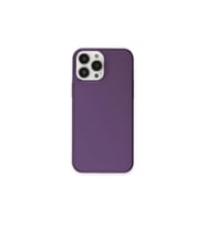 Northcity iPhone 13 Pro Max ile Uyumlu PC Sert Şeffaf Kılıf - Mor
