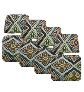 Knsz minder seti 4 lü mazlum kilim desen oturma ve sırt tel sandalyesi minderi bir arada