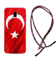 Samsung J6 Plus J7 Prime J7 Pro M20 Kılıf Boyun Asklı Rasta Silikon Şanlı Türk Bayrağı 4 1401