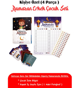 Kişiselleştirilebilir Ramazan Çocuk Seti – Erkek ve Kız Çocuklar İçin Eğlenceli & Manevi Kit (Mavi)