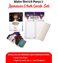 Kişiselleştirilebilir Ramazan Çocuk Seti – Erkek ve Kız Çocuklar İçin Eğlenceli & Manevi Kit (Mavi)