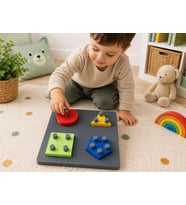 3D Baskı Montessori Şekil Eşleştirme Oyunu - Eğitici İnce Motor Beceri Seti