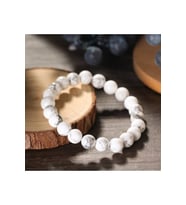 Unisex Howlite Beyaz Doğal Taş Bileklik