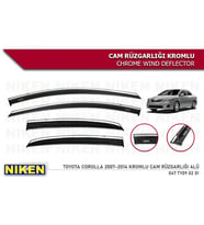 TOYOTA COROLLA 2007 2008 2009 2010 2011 2012 2013 KROMLU CAM RÜZGARLIĞI 