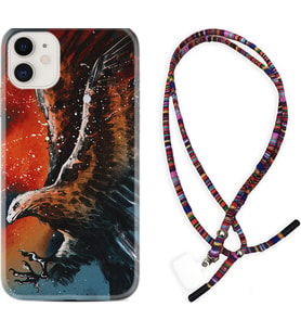 Apple iPhone 11 12 13 Mini Kılıf Boyun Asklı Rasta Silikon Kartal Uçarken 1718