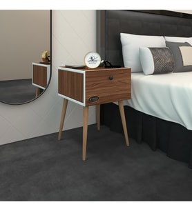 Kenzlife komodin tora cvz 60*39*39 komidin ahşap ayaklı kitaplık ayakkabılık kapaklı arkalıklı (Karışık)