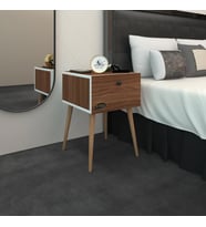 Kenzlife komodin tora cvz 60*39*39 komidin ahşap ayaklı kitaplık ayakkabılık kapaklı arkalıklı (Karışık)