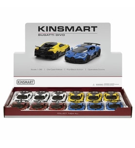 Bugatti Divo Çek Bırak Metal Araba - Açılır Kapılı Diecast Model Koleksiyonluk Oyuncak (11,5 cm)