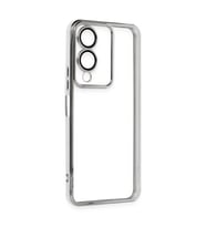Vivo Y17s Kılıf  Lensli  - Gümüş