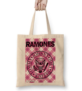 Ramones Pink by NeoPunk Bez Çanta Uzun Saplı