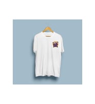 Oversize Scream Sticker Baskılı Unisex T-shirt (Beyaz)