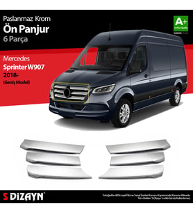 Mercedes Sprinter W907 Krom Ön Panjur Geniş Model 6 Prç 2018 Üzeri