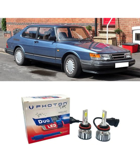 Saab 900 Led Xenon Uzun + Kısa Far Ampulü H4 Duo Yeni Seri Beyaz