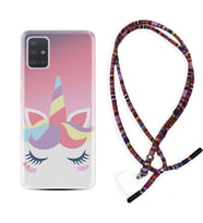Samsung a71 A72 A73 A7 A9 2018 C7 C9 Kılıf Boyun Asklı Rasta Silikon Sweety Unicorn 1737
