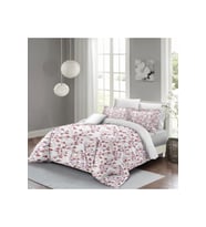 Çift Kişilik ( Lastikli Çarşaflı ) %100 Pamuk Saten Nevresim Takımı Cherry Blossom Luxury