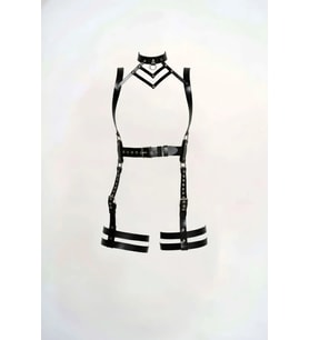 Mulvxbrf Brf02 Siyah Jartiyer Harness Deri Vücut Tokalı Aksesuar - Brf1301 (Mulvix)