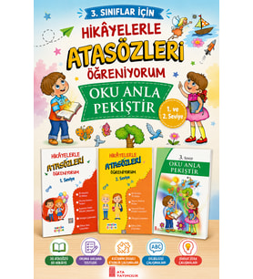 3.Sınıflar İçin Hikayelerle Atasözleri Öğreniyorum 1 ve 2 + Oku Anla Pekiştir