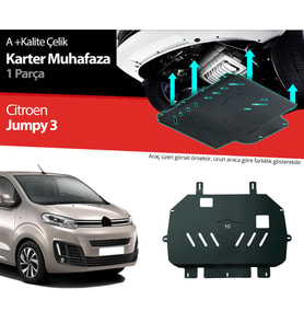 Citroen Jumpy Çelik Karter Muhafaza Koruma 2016 2017 2018 2019 2020 2021 2022 2023