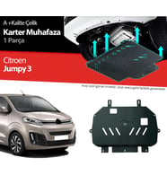 Citroen Jumpy Çelik Karter Muhafaza Koruma 2016 2017 2018 2019 2020 2021 2022 2023