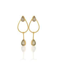 Kadir Jewellery 22 Ayar Altın Kaplama Kadın Sallantılı Küpe -El İşçiliği Ve Hipoalerjenik Küpe-E85