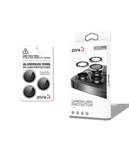 Apple iPhone 16 Pro Max Uyumlu Zore CL-12 Premium Safir Parmak İzi Bırakmayan Anti-Reflective Kamera Lens Koruyucu (Gri-Gri)