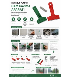 Cey Grup Plastik Cam Kazıma Aparatı