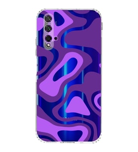 Huawei Honor 20  Kamera korumalı Kapak Renkli Desen Tasarımlı  Şeffaf Kılıf